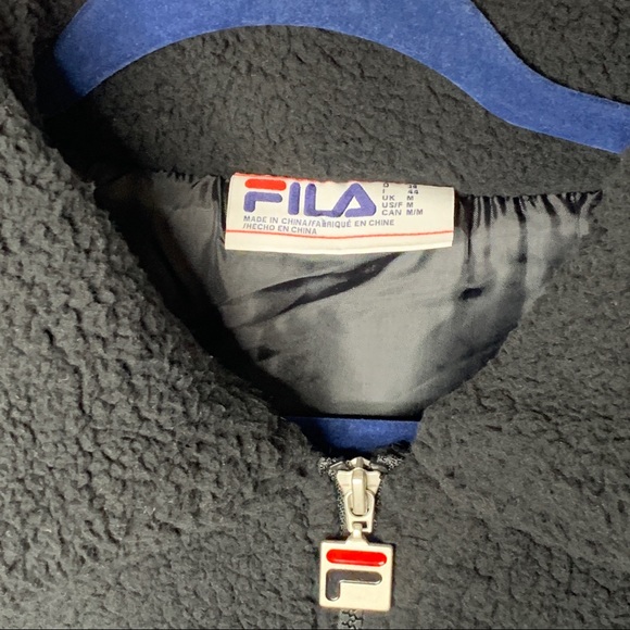 Fila x Urban Outfitters Black Sherpa Teddy Jacket - Picture 4 of 4